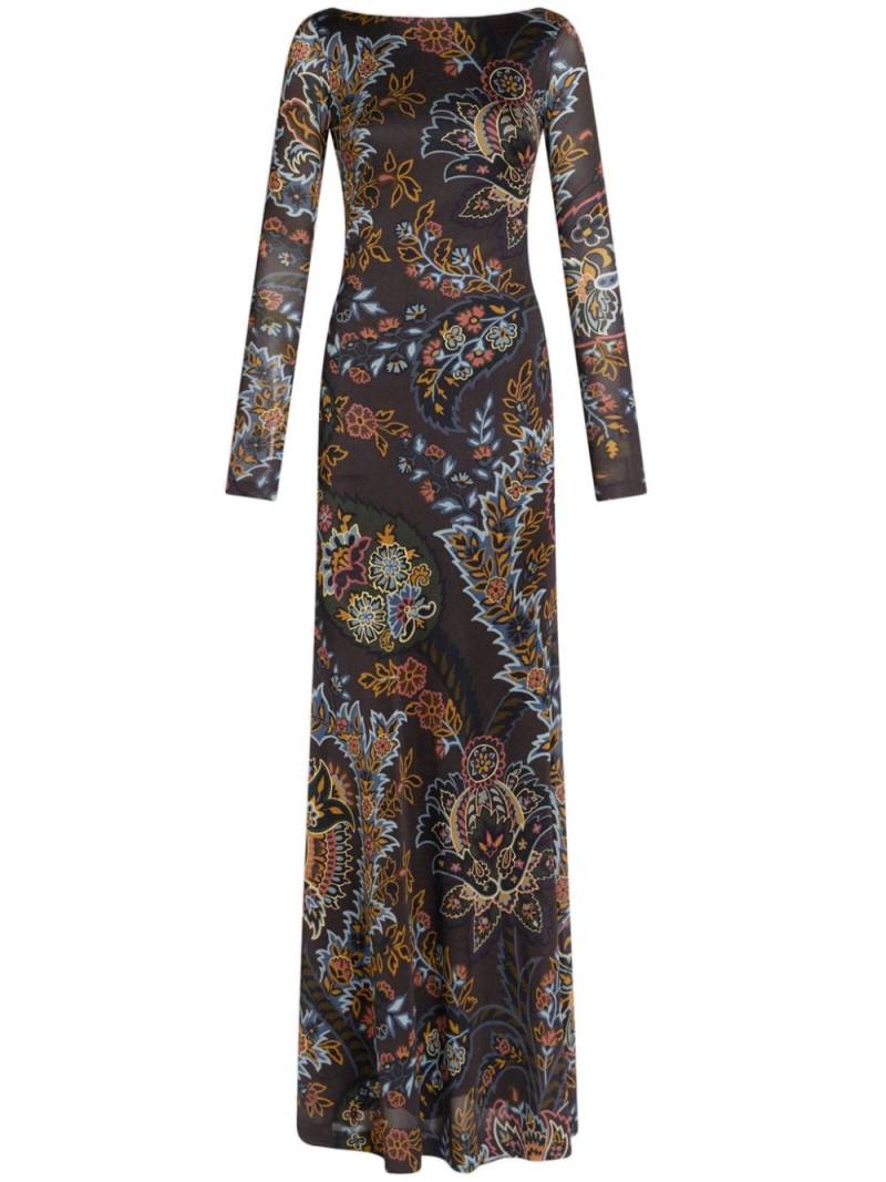 ETRO paisley print maxi-dress - Black von ETRO