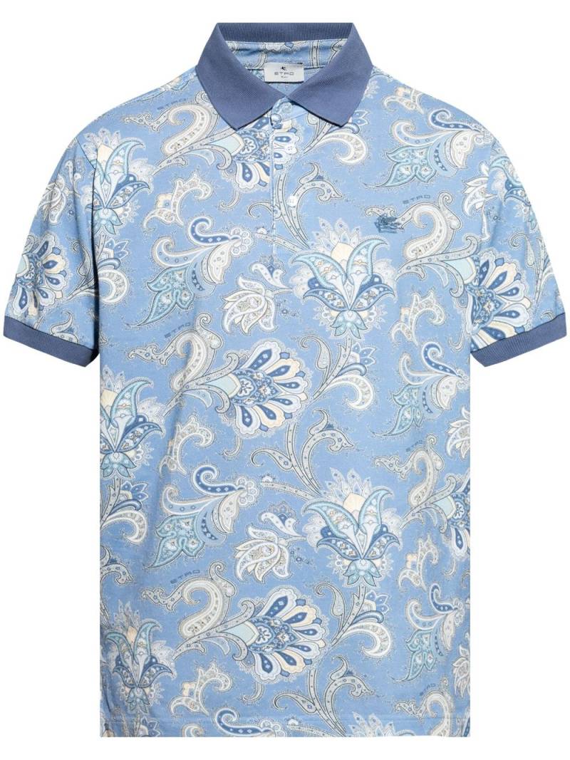 ETRO paisley-print polo shirt - Blue von ETRO