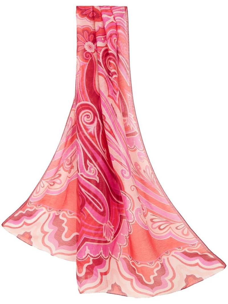 ETRO paisley-print scarf - Red von ETRO