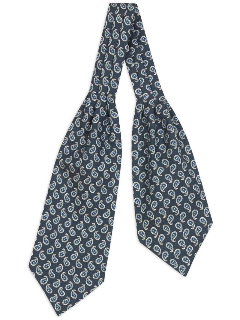 ETRO paisley-print silk Ascot tie - Blue von ETRO