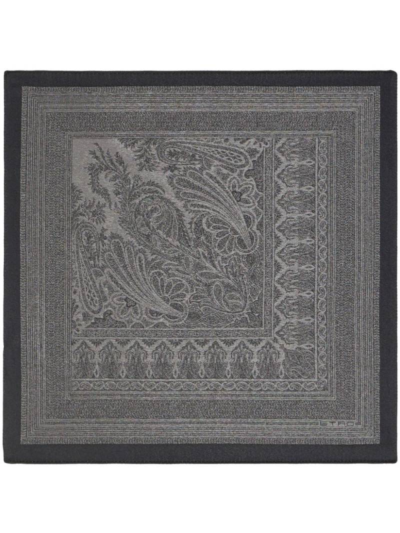 ETRO paisley-print silk-blend pocket scarf - Black von ETRO