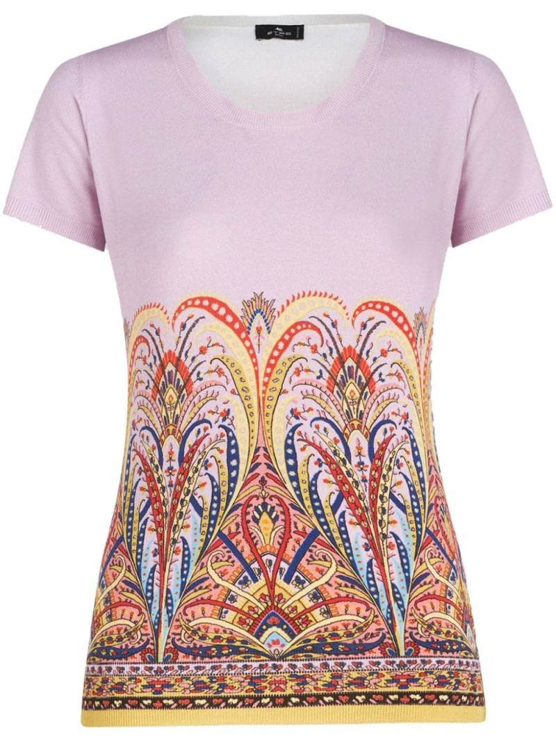 ETRO paisley-print silk-blend top - Pink von ETRO