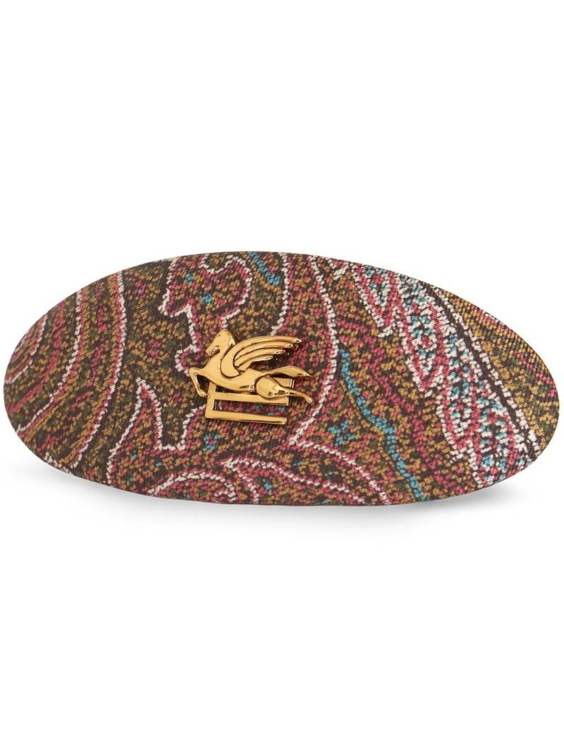 ETRO paisley-print silk hair clip - Brown von ETRO