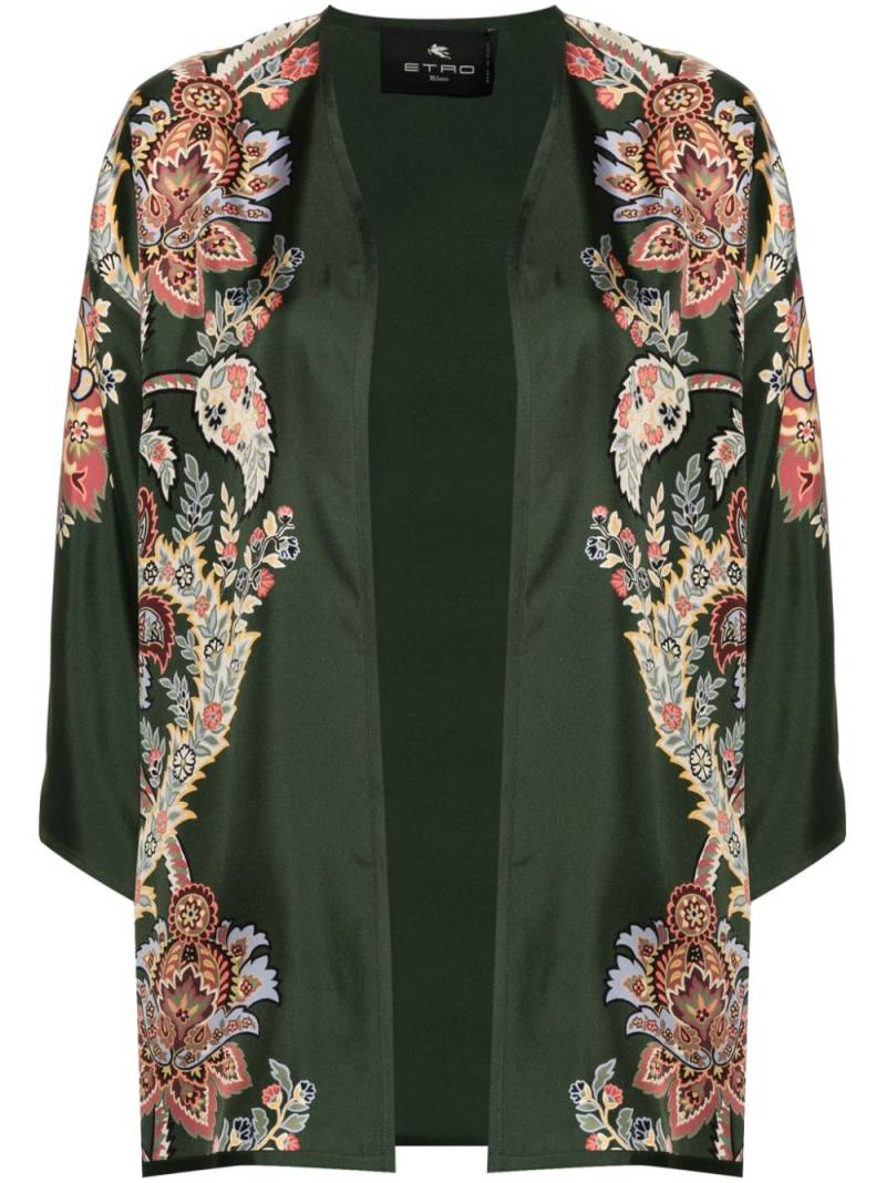 ETRO paisley-print silk jacket - Green von ETRO