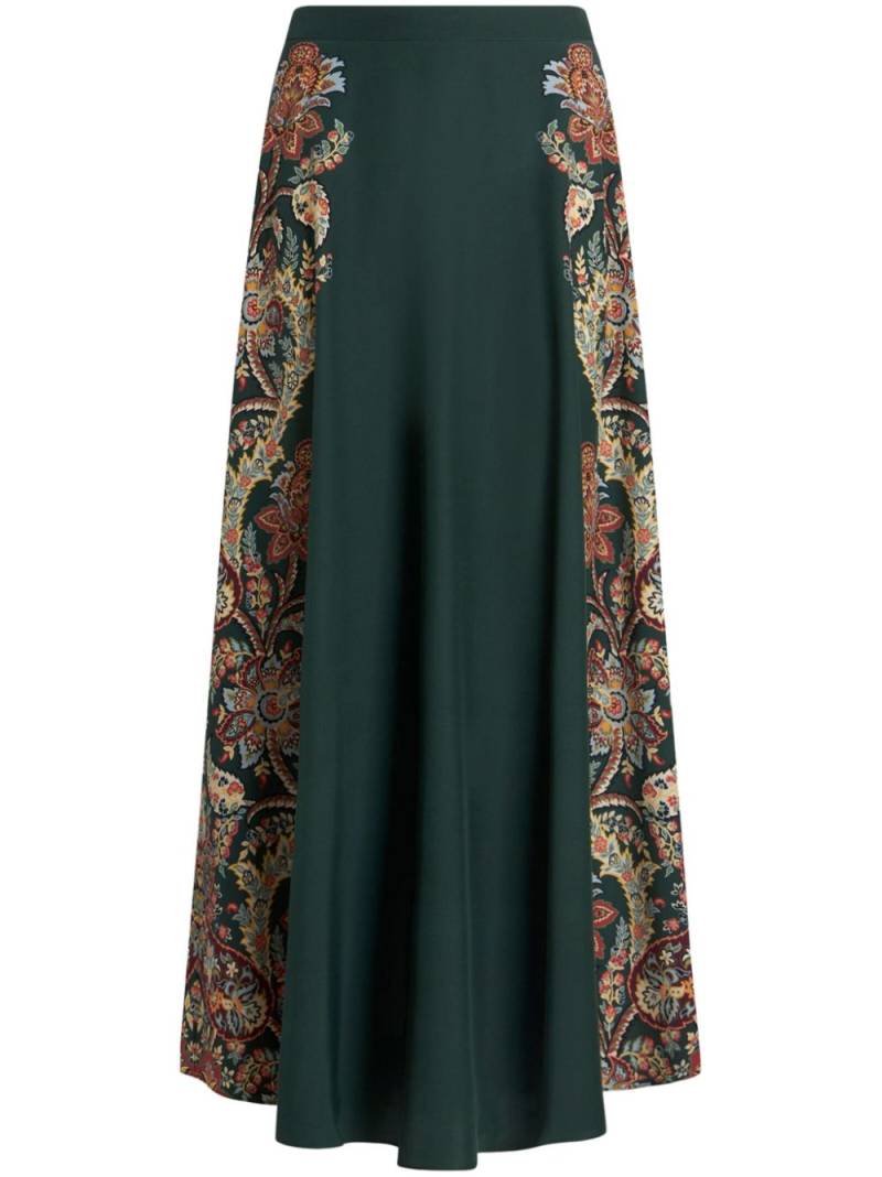 ETRO paisley-print silk midi skirt - Green von ETRO