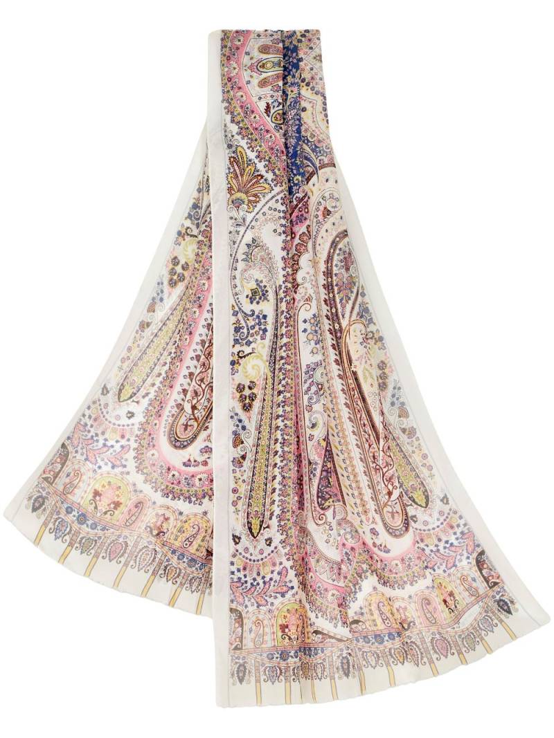 ETRO paisley-print silk scarf - Neutrals von ETRO