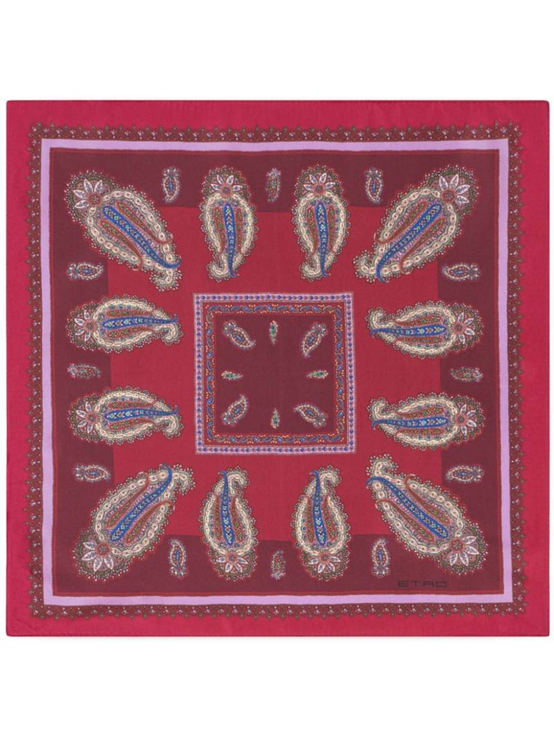 ETRO paisley-print silk scarf - Red von ETRO