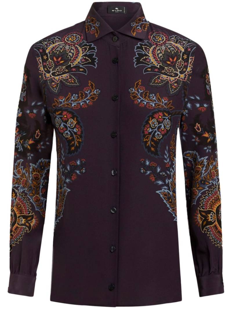 ETRO paisley-print silk shirt - Purple von ETRO