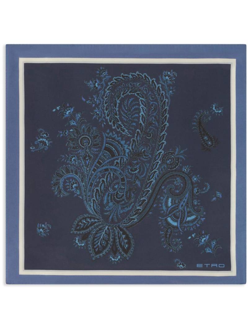 ETRO paisley-print silk square pocket - Blue von ETRO