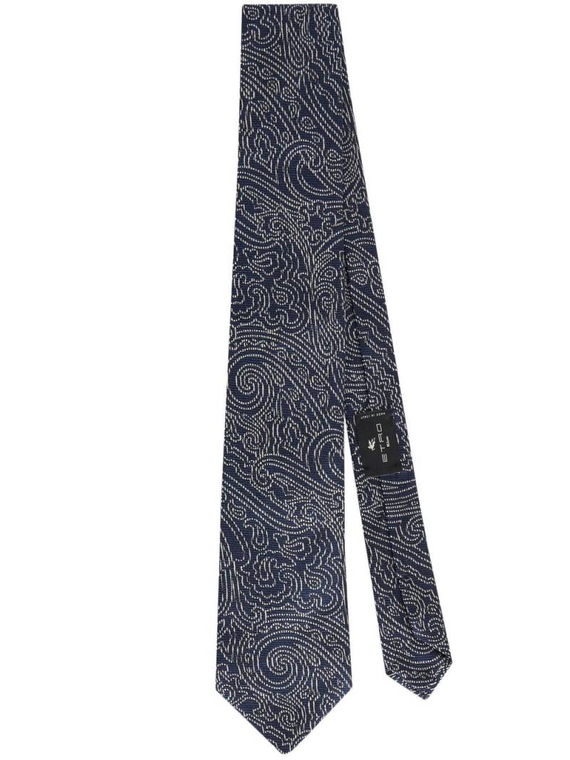 ETRO paisley-print silk tie - Blue von ETRO