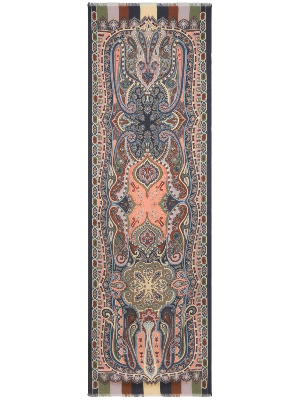 ETRO paisley-print twill scarf - Blue von ETRO