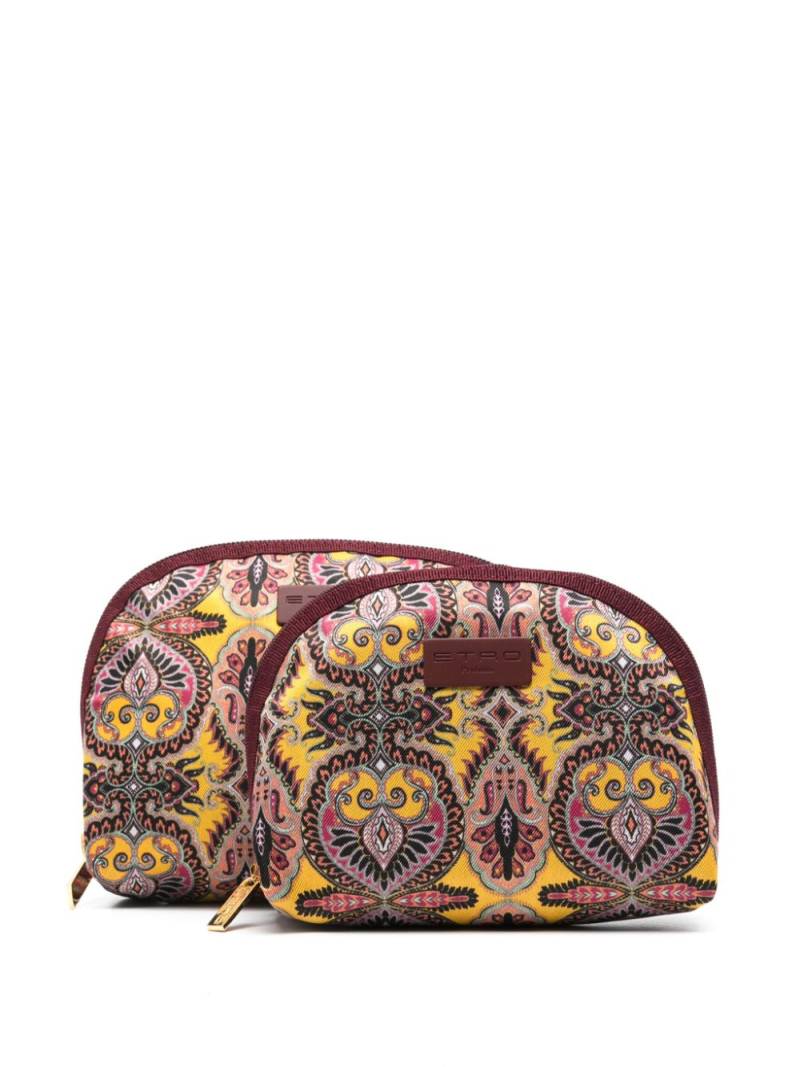 ETRO paisley-print wash bags (set of two) - Yellow von ETRO