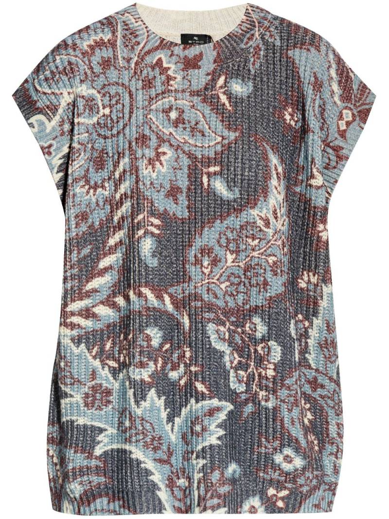 ETRO paisley-print wool top - Grey von ETRO