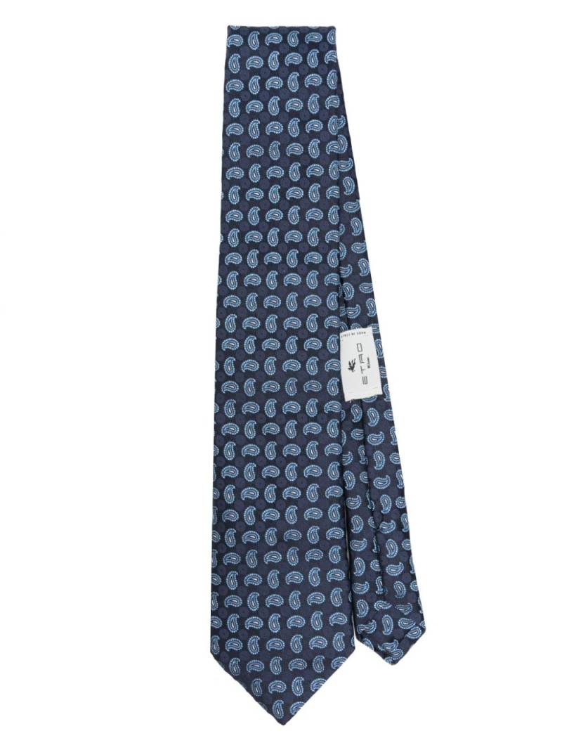 ETRO paisley silk tie - Blue von ETRO