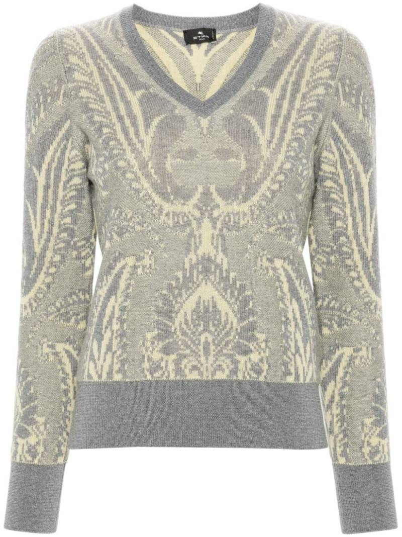 ETRO pattern-jacquard sweater - Grey von ETRO