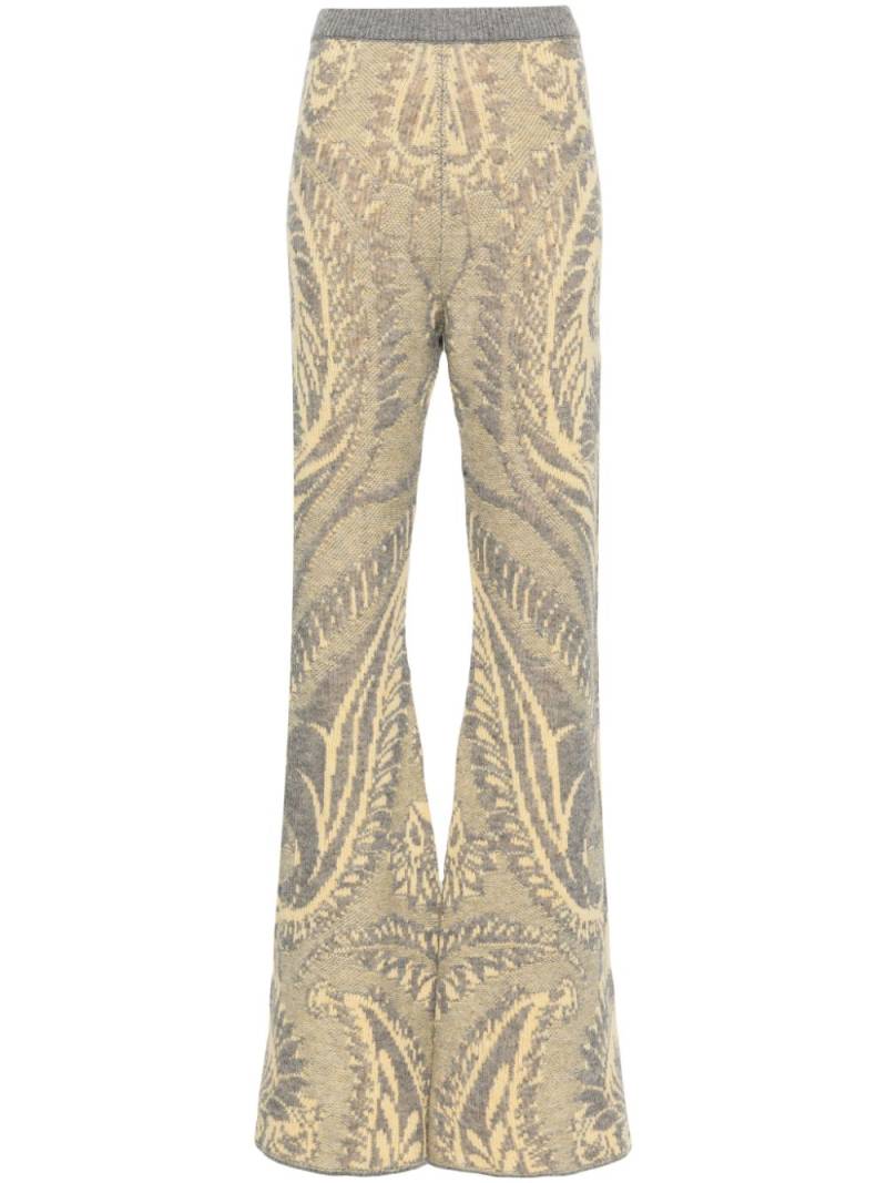 ETRO patterned-intarsia trousers - Grey von ETRO