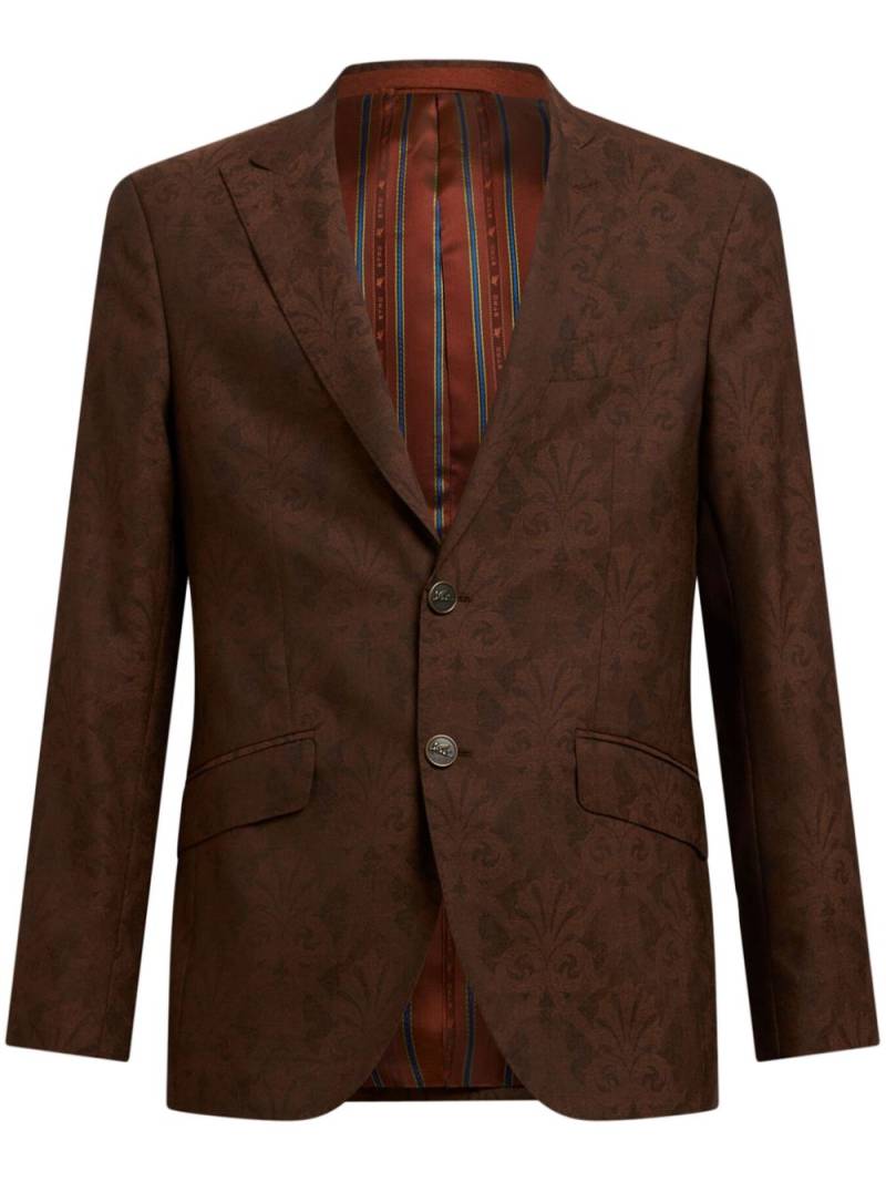 ETRO patterned-jacquard blazer - Brown von ETRO