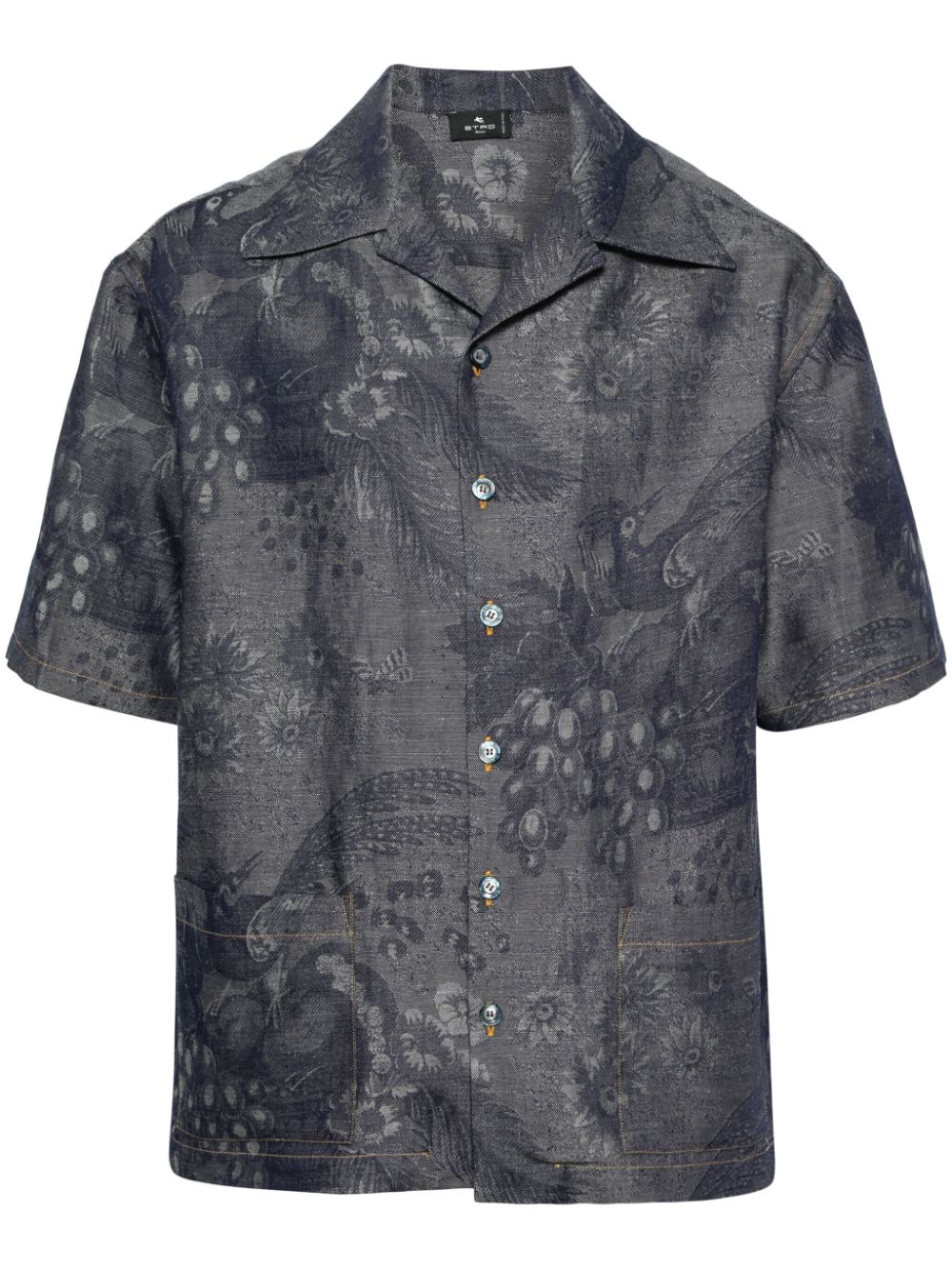 ETRO patterned-jacquard shirt - Blue von ETRO