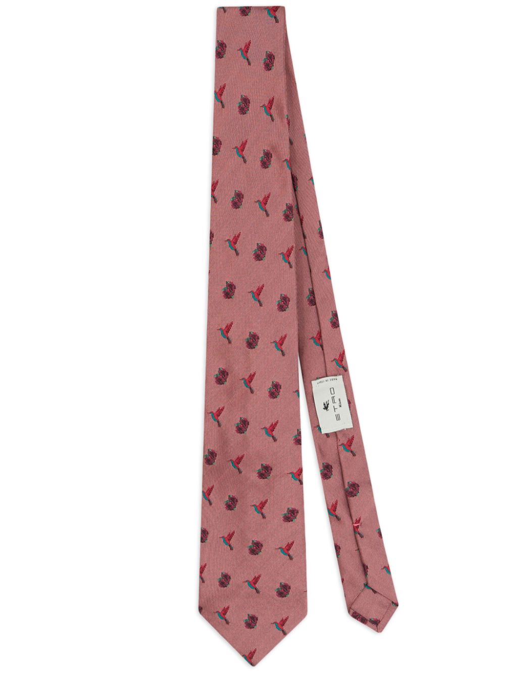 ETRO patterned-jacquard silk tie - Red von ETRO