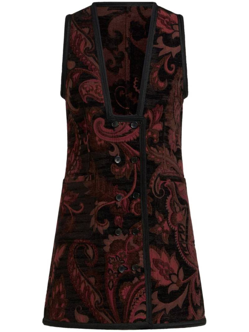 ETRO patterned-jacquard waistcoat - Black von ETRO