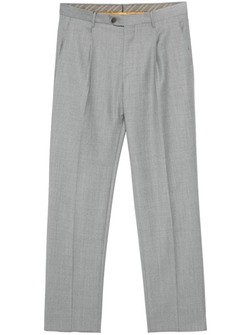 ETRO pleated tapered trousers - Grey von ETRO