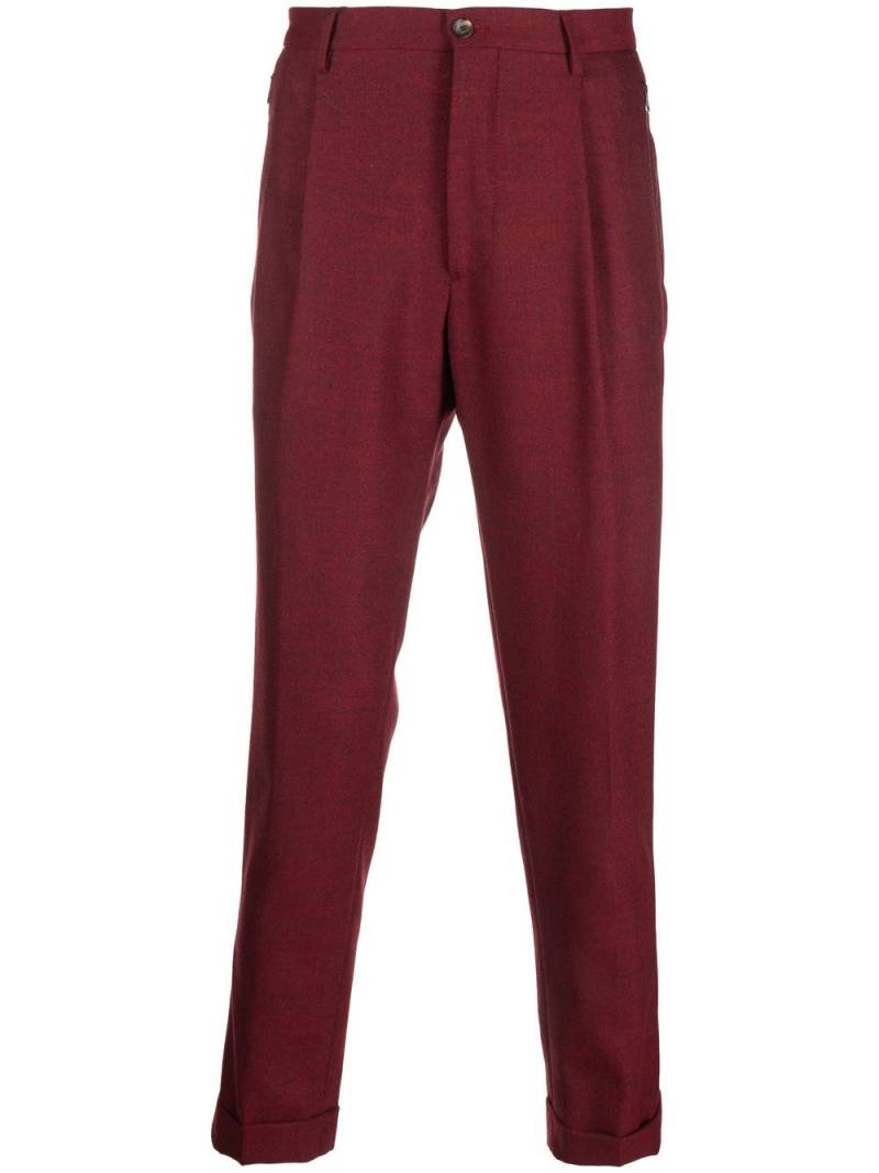 ETRO pleated wool-blend trousers - Red von ETRO