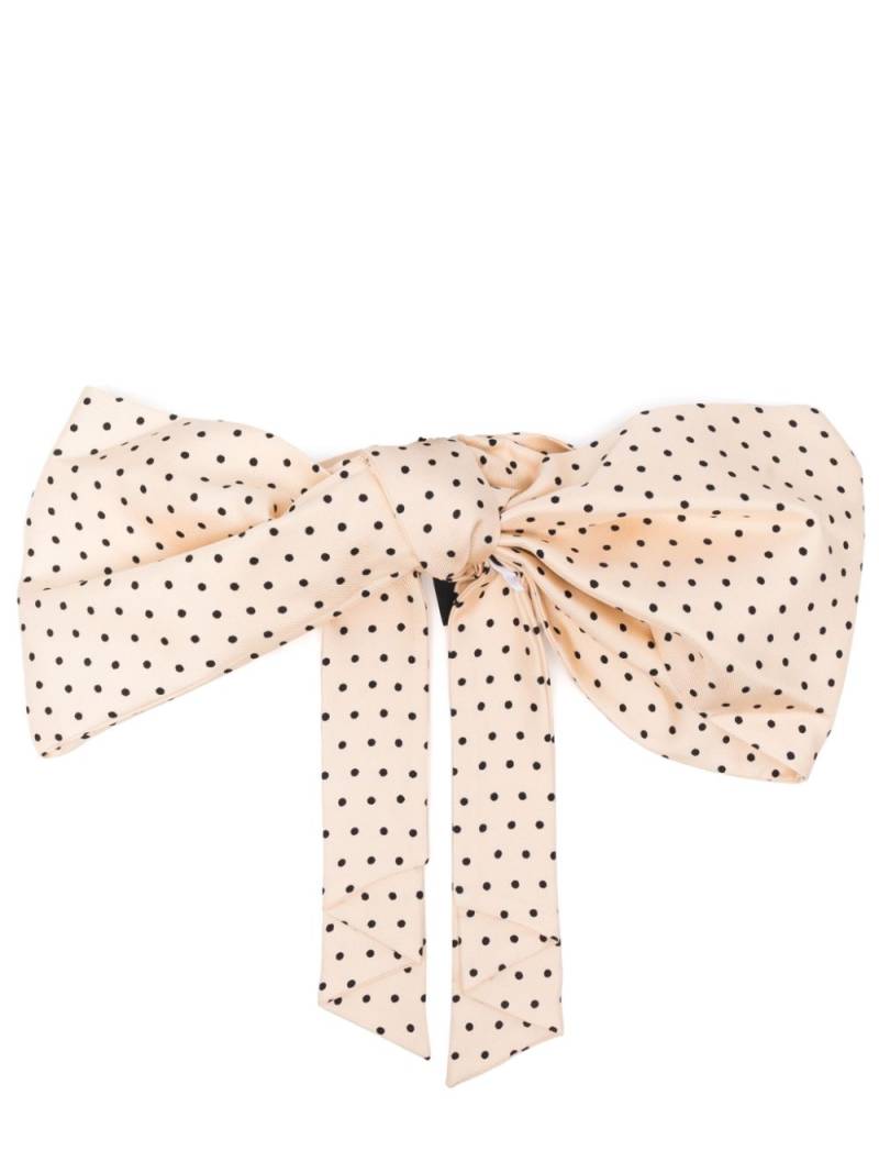 ETRO polka-dot print silk bow tie - Neutrals von ETRO