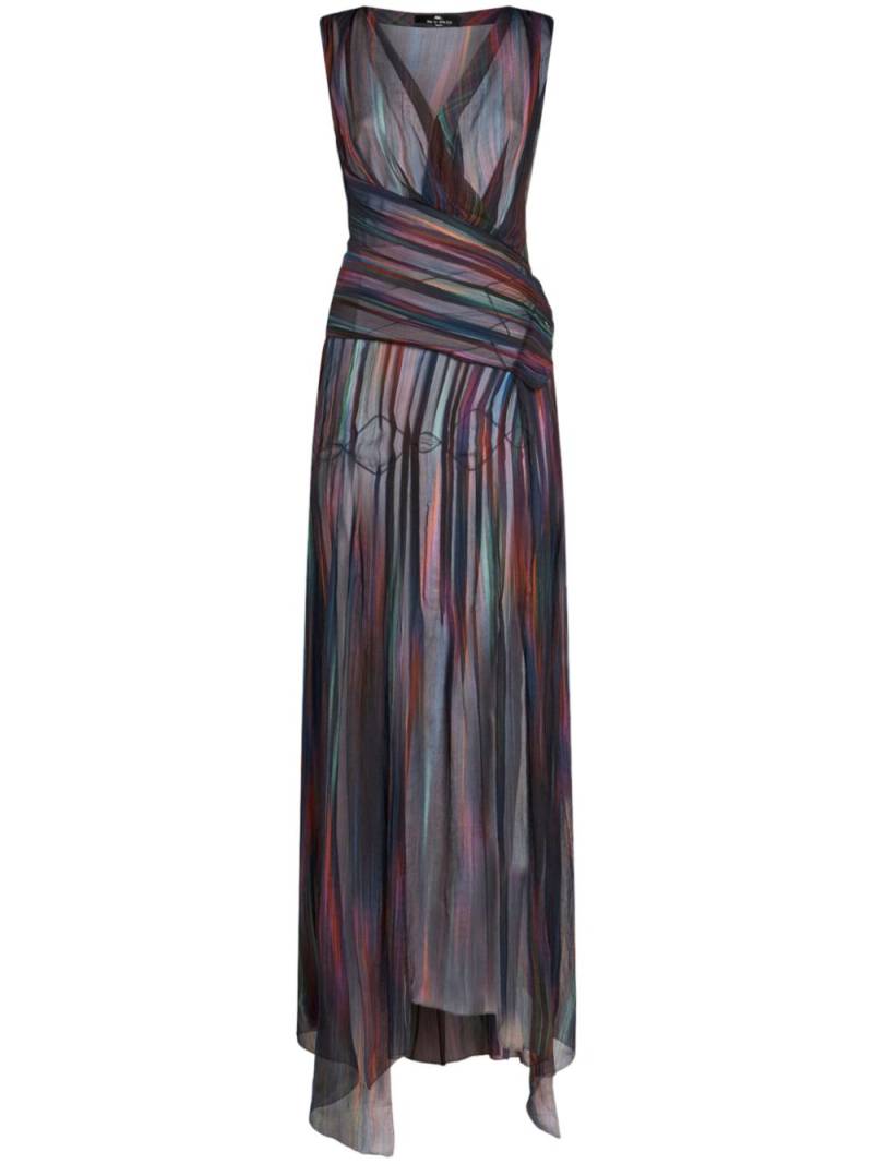 ETRO printed silk maxi dress - Black von ETRO