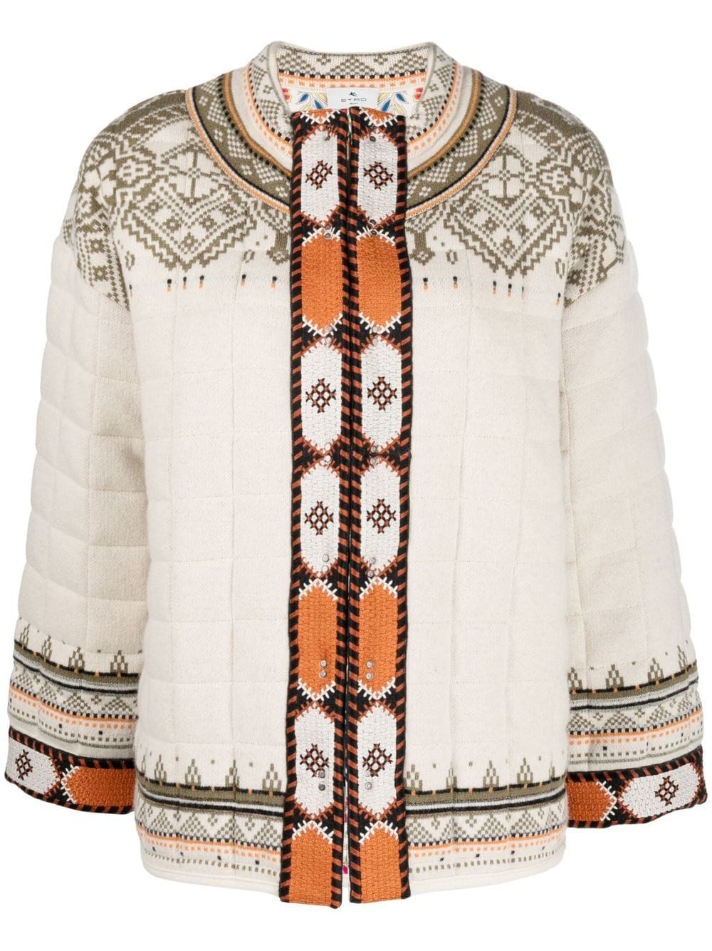 ETRO quilted geometric-pattern jacket - Neutrals von ETRO