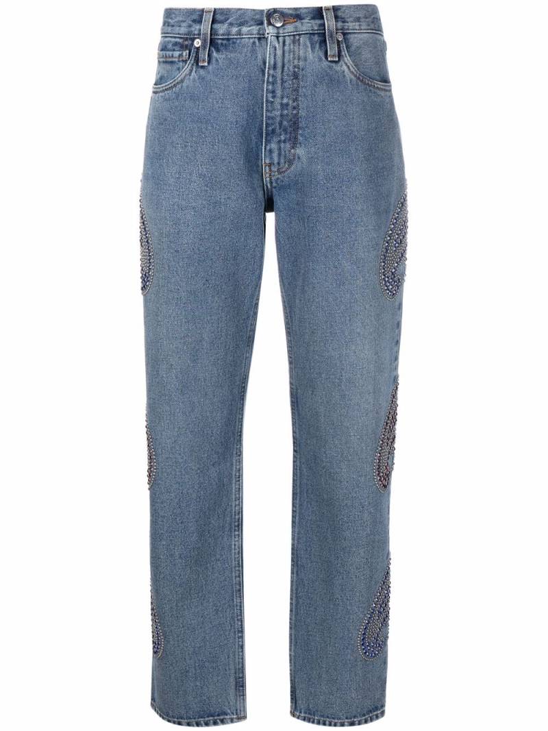 ETRO rhinestone-embellished paisley jeans - Blue von ETRO