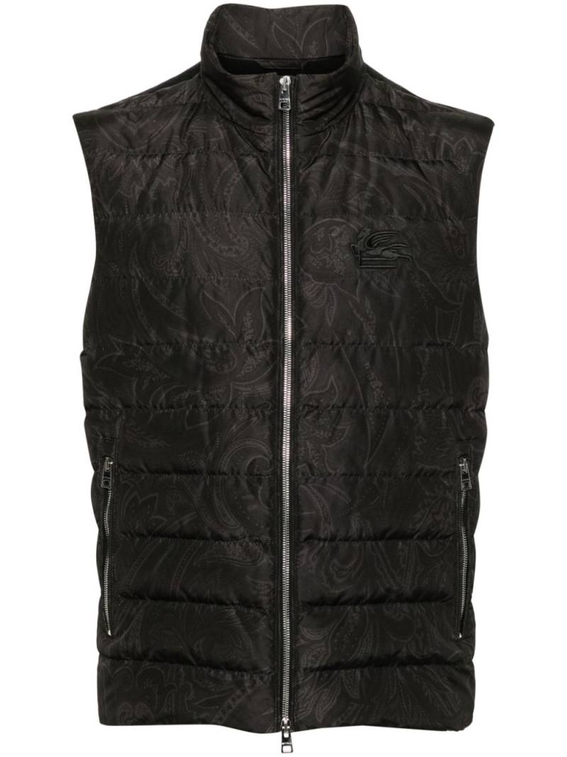 ETRO signature Pegaso-embroidered gilet - Black von ETRO