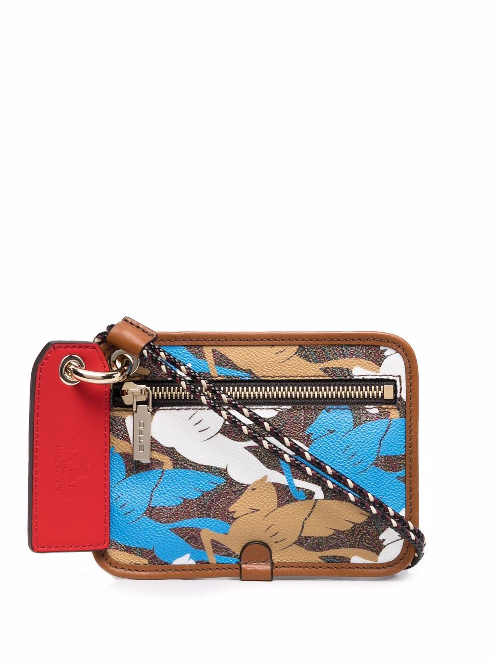 ETRO signature pegasus print shoulder bag - Brown von ETRO