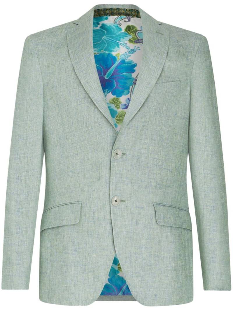 ETRO single-breasted wool blazer - Blue von ETRO