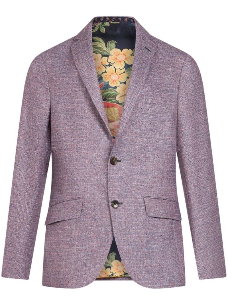 ETRO single-breasted wool blazer - Purple von ETRO