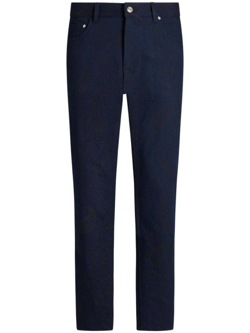 ETRO slim-cut jacquard jeans - Blue von ETRO