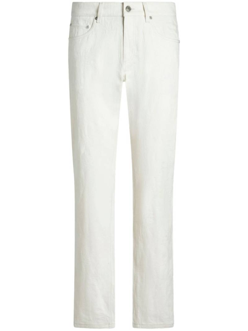 ETRO slim-cut jacquard jeans - White von ETRO