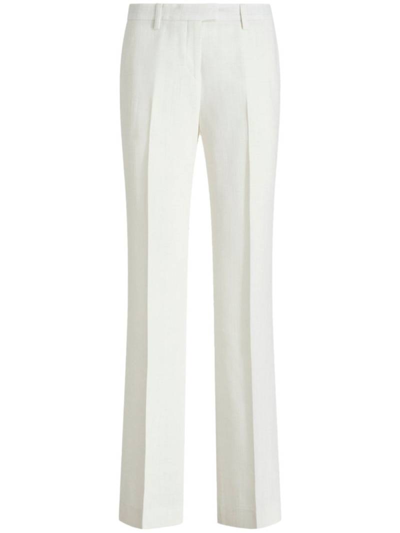 ETRO slub-texture tailored trousers - White von ETRO