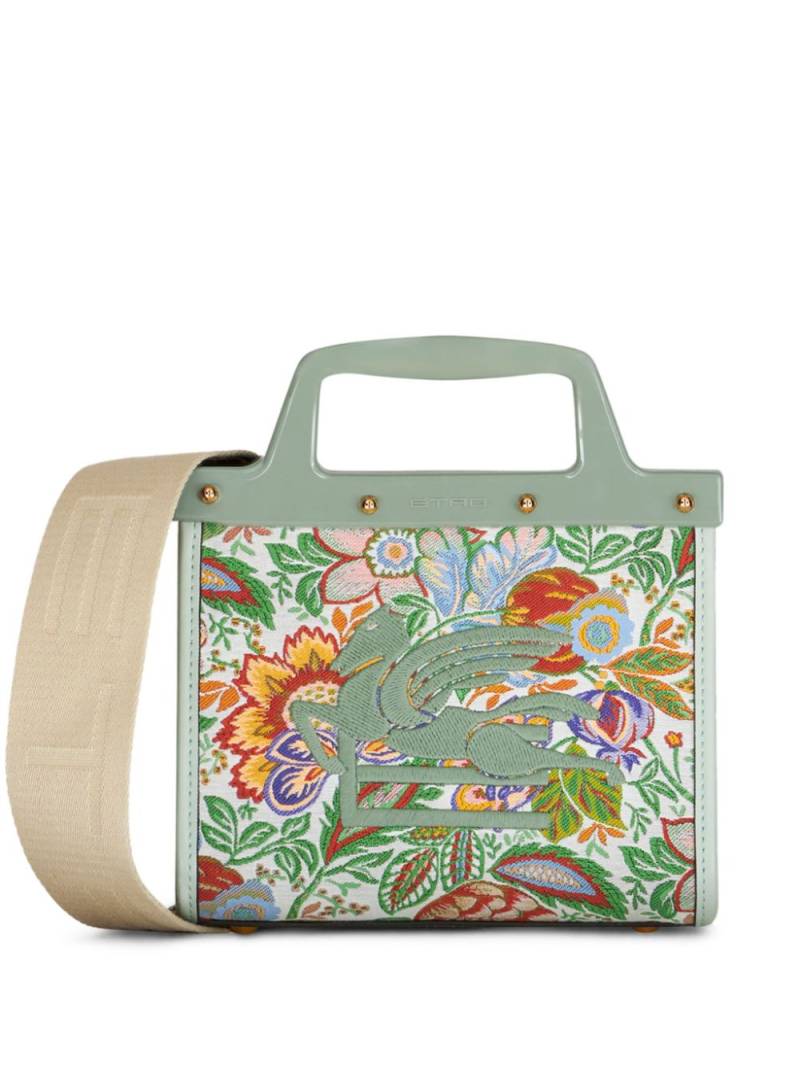 ETRO small Love Trotter jacquard tote bag - Green von ETRO