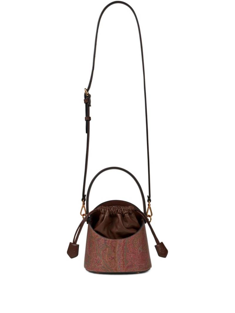 ETRO small Saturno paisley-print crossbody bag - Brown von ETRO