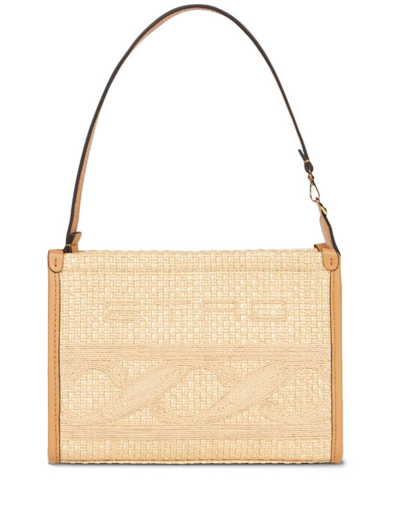 ETRO small raffia clutch bag - Neutrals von ETRO