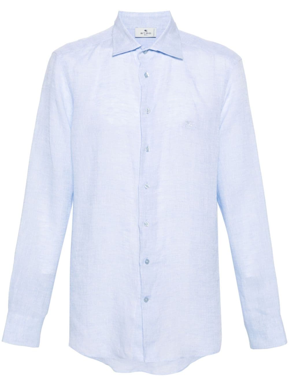 ETRO spread-collar linen shirt - Blue von ETRO