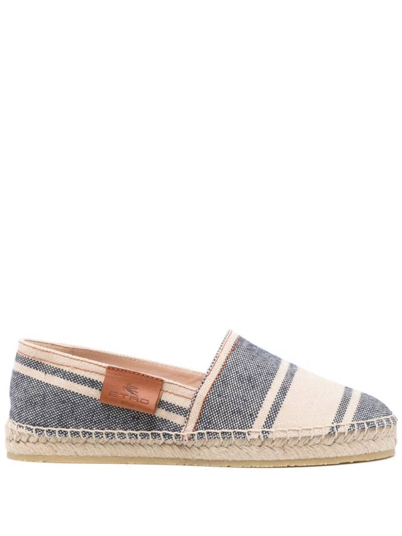 ETRO striped canvas espadrilles - Blue von ETRO