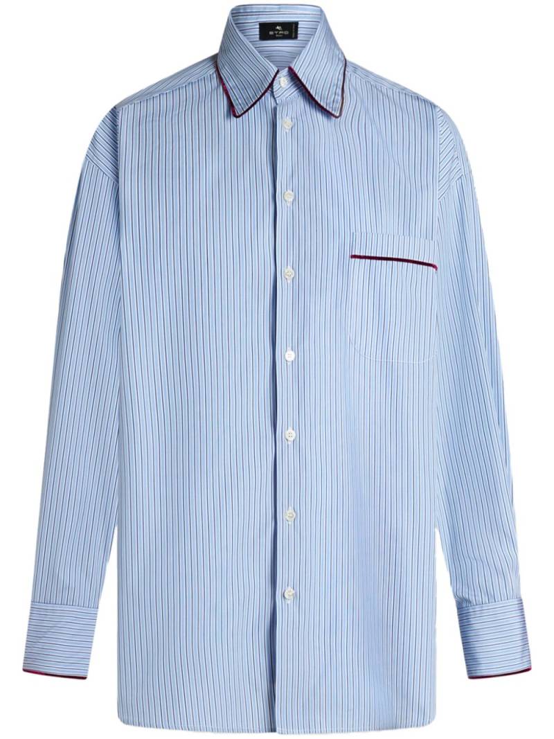 ETRO striped cotton-poplin shirt - Blue von ETRO