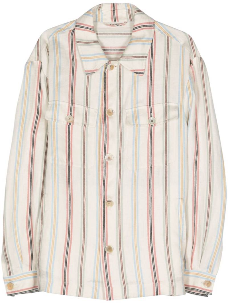 ETRO striped herringbone shirt - Neutrals von ETRO