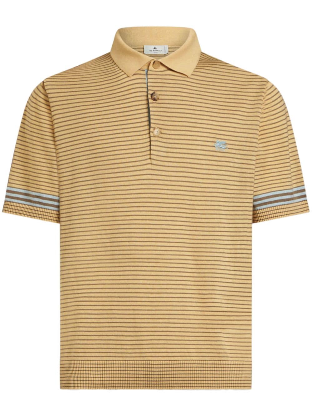 ETRO striped knitted polo shirt - Yellow von ETRO