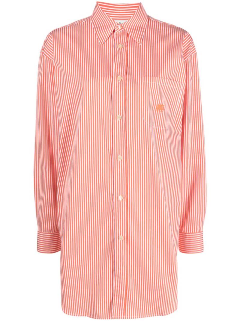 ETRO striped logo-embroidered cotton shirt - Orange von ETRO