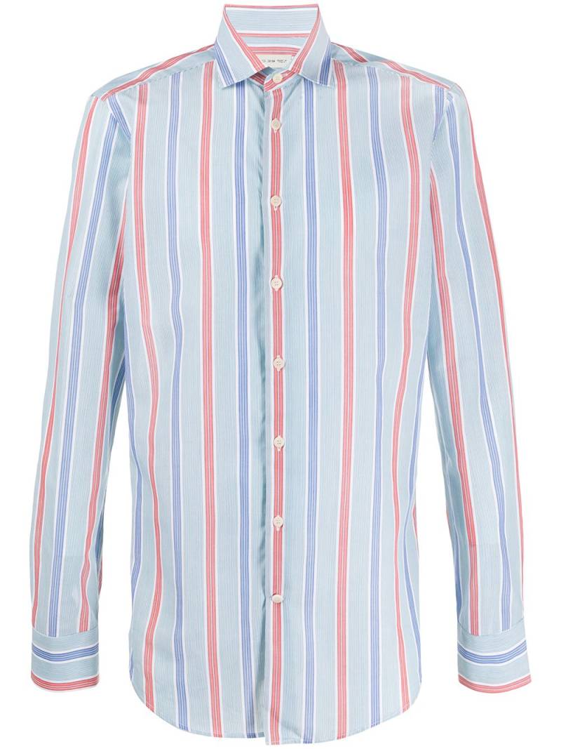 ETRO striped long-sleeved shirt - Green von ETRO