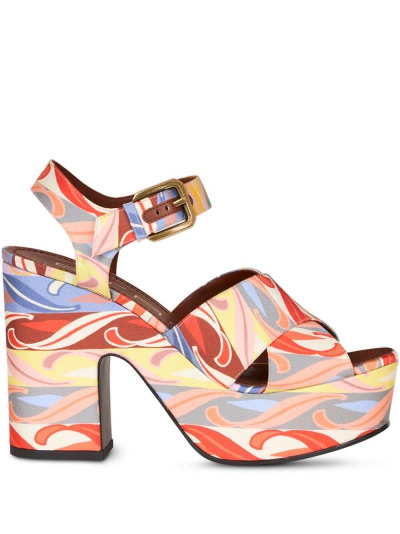 ETRO summer-print leather sandals - Neutrals von ETRO