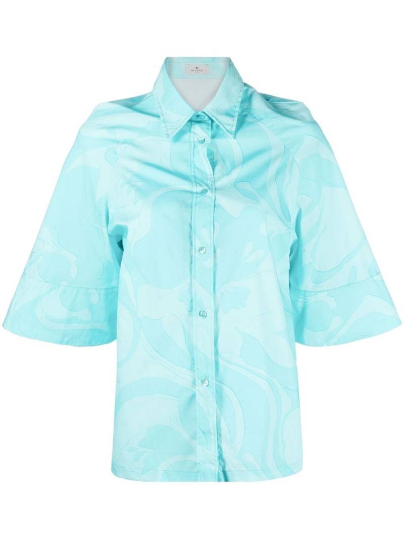 ETRO swirl-print cotton shirt - Blue von ETRO