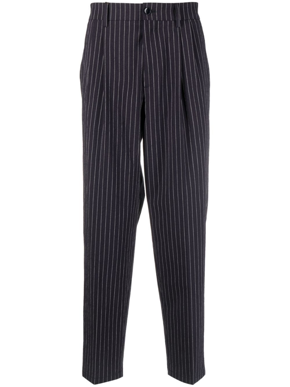 ETRO tapered pinstriped trousers - Blue von ETRO